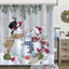 Cortina ducha navideña diseño muñeco nieve 183x183cm tela poliéster