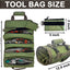 Bolsa herramientas enrollable 11 bolsillos plegable verde
