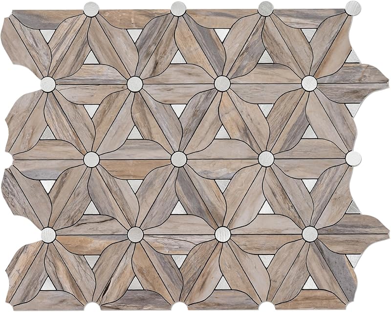 Azulejos autoadhesivos PVC metal mixto para salpicaderas