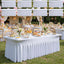 8 Faldones Elastano Blanco Mesa Rectangular 6ft Bodas