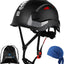 Casco seguridad ANSI Z89.1 ajustable ventilado industrial