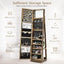 Organiz. joyas giratorio 360° con espejo y estantes 3