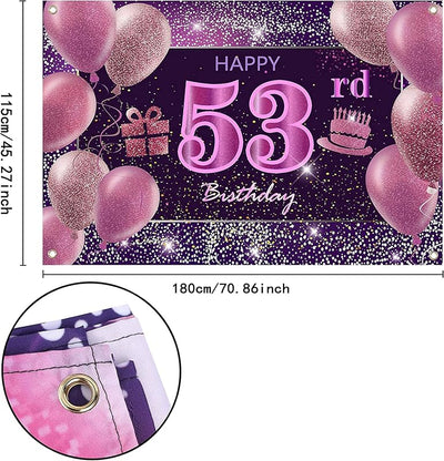 Pancarta feliz cumpleaños rosa para niña