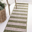 Alfombra rayas envejecida 2x6ft1" color verde/gris