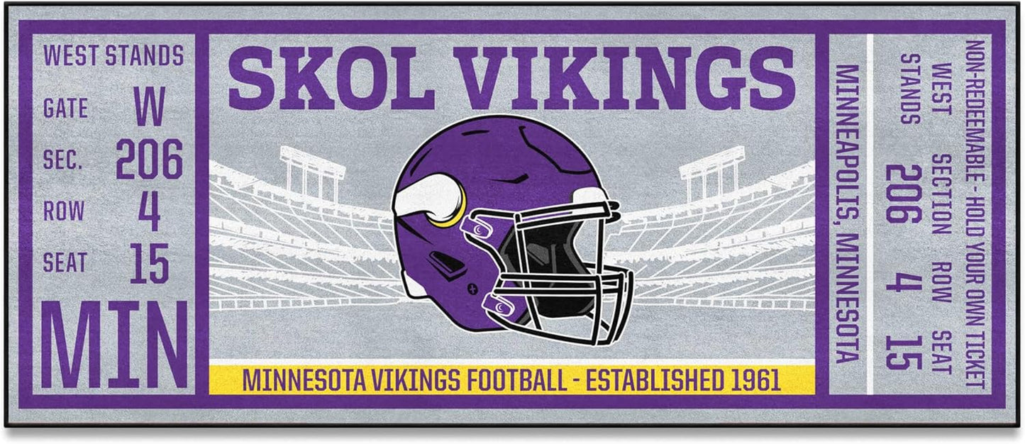Alfombra para corredor 30x72pulg Minnesota Vikings