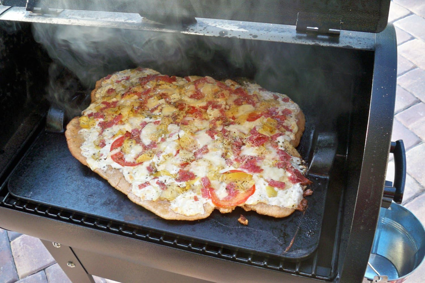 Parrilla rectangular para pizza 19.6x14pulg borgoña