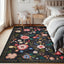 Tapete Floral 4x6pulg Antiderrap Sala Dormitorio