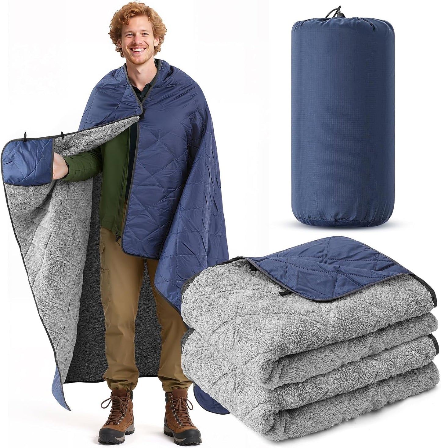 Manta Woobie Impermeable Sherpa Extra Gruesa 59x79pulg