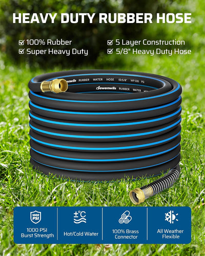 Manguera jardín 5/8pulg x50ft 300psi accesorios GHT latón 3/4pulg