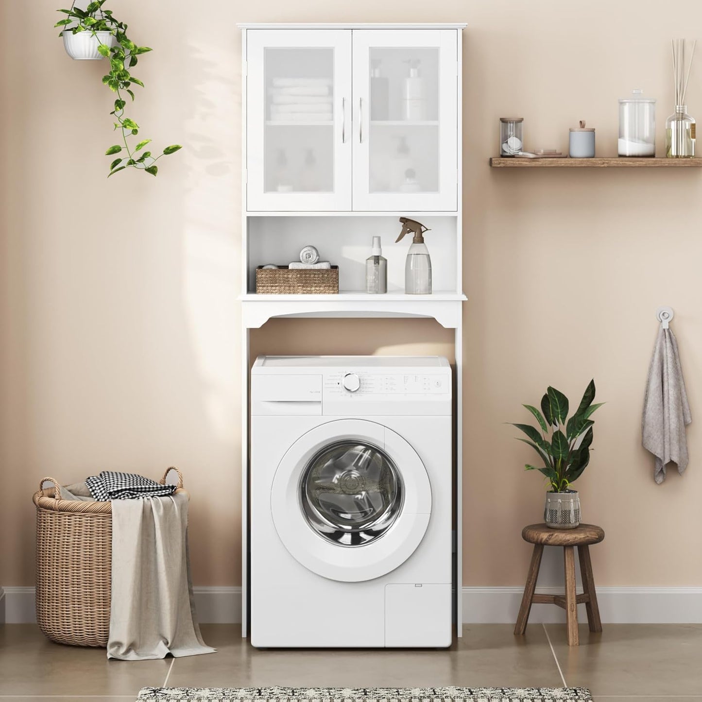 Armario inodoro puertas vidrio templado 66"