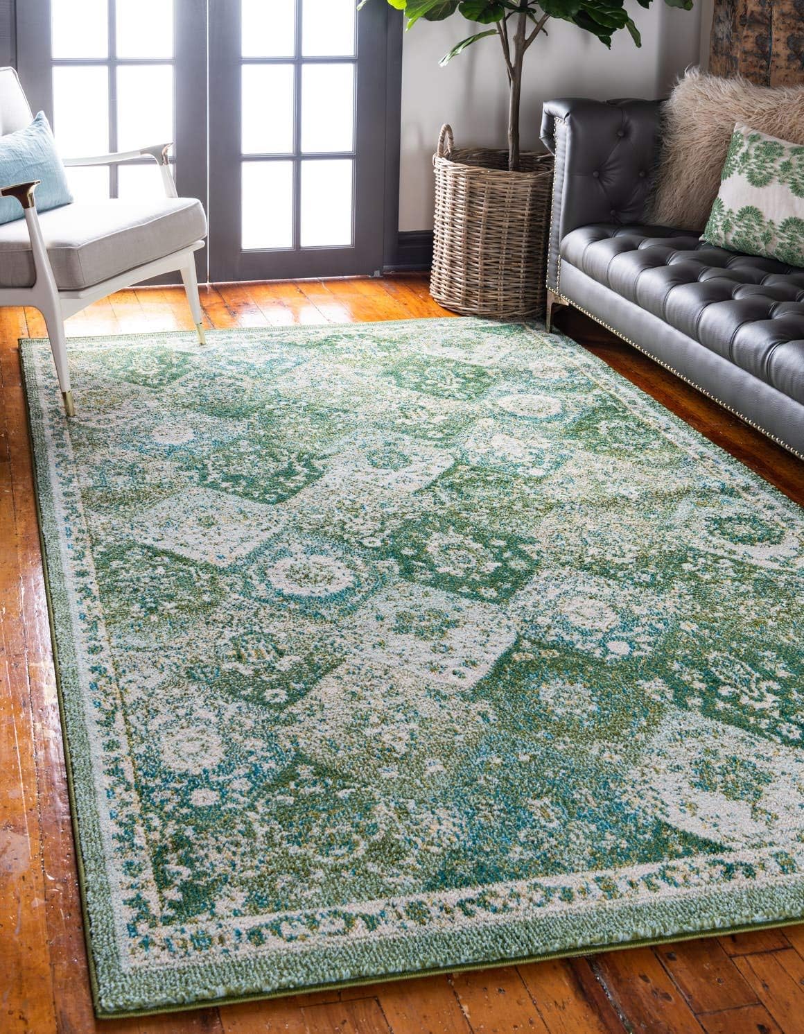 Alfombra área Penrose Blake 2'2"x3'1" verde/beige