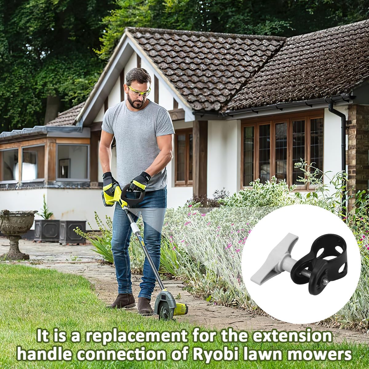 Conjunto abrazadera perilla Ryobi comp RY251PH RY252CS
