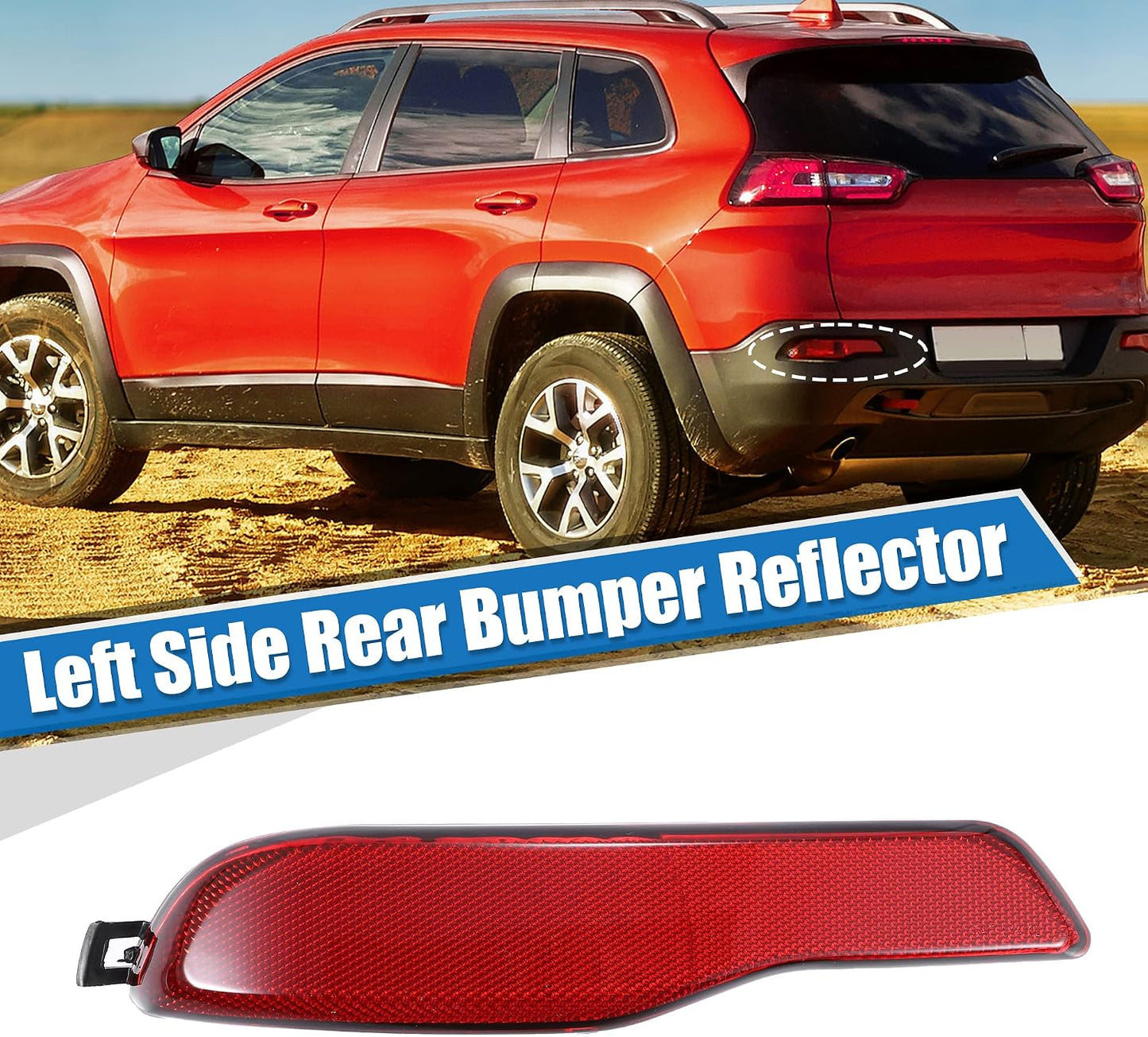 Parachoques trasero Jeep Cherokee con reflector luz