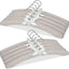 Perchas acolchadas lino 43cm pack 10 gris