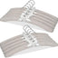 Perchas acolchadas lino 43cm pack 10 gris