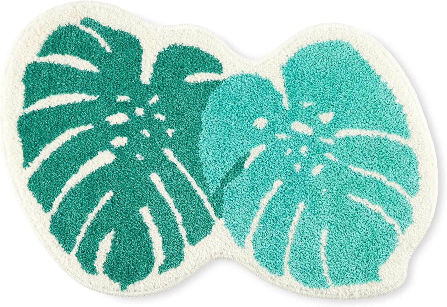 Tapete baño hojas Monstera absorbente antiderrap 20x30"