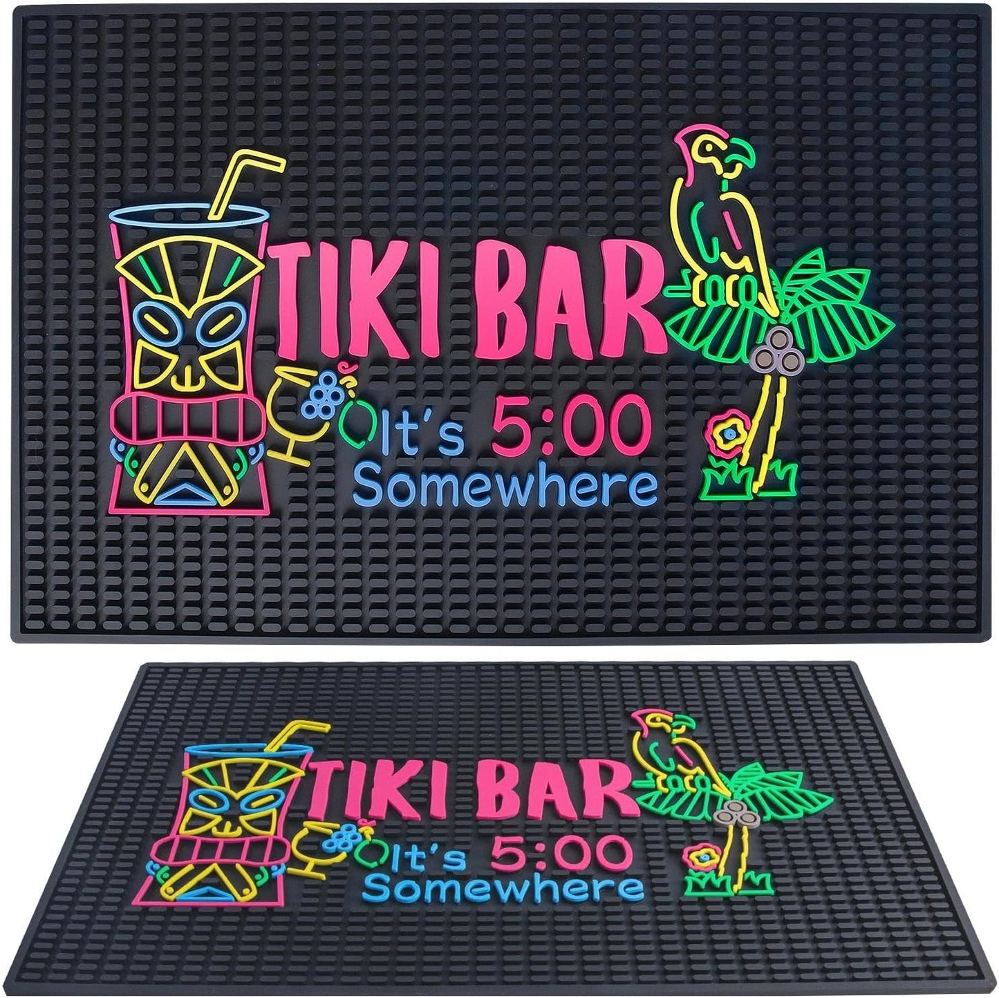 Tapete barra encimera 22x14pulg goma gruesa Luau