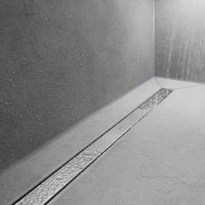 Drenaje ducha lineal 31 1/2pulg acero inox cepillado ajustable