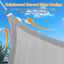 Toldo vela curvado 16x20ft gris claro patio jardín