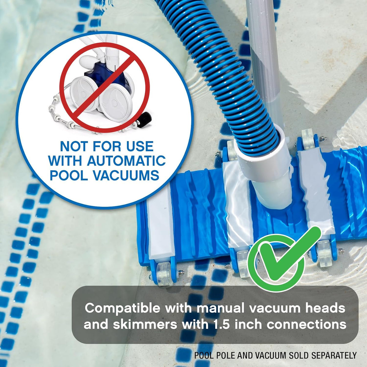 Manguera aspiradora piscina 1.5pulg x45ft resistente