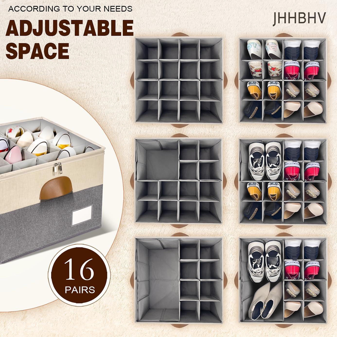 2 Pzas Organiz. Zapatos Armario Ajustables Plegables