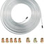 Kit tubería freno 25ft 3/16 níquel cobre con 16 accesorios