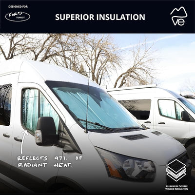 Cubiertas ventana oscuras Ford Transit gris carbón