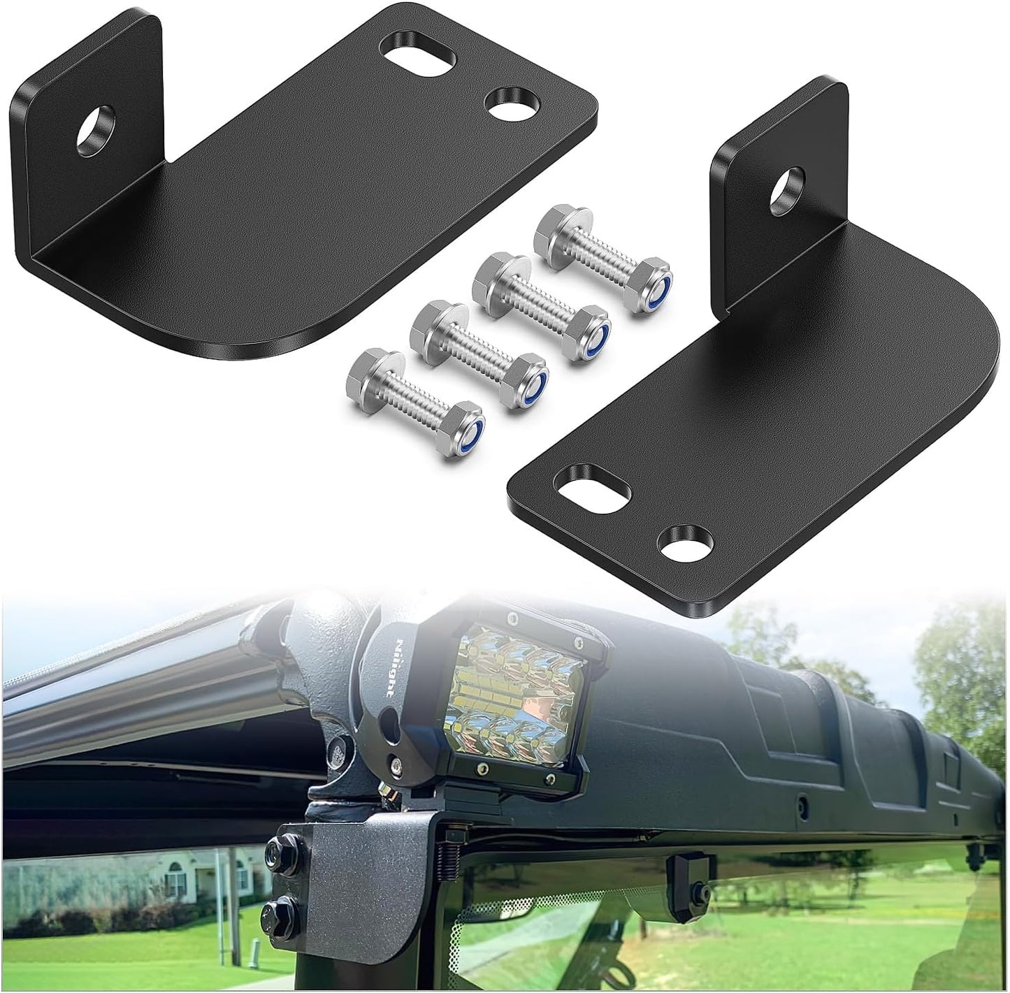 Soportes luces LED respaldo comp Polaris Ranger completo