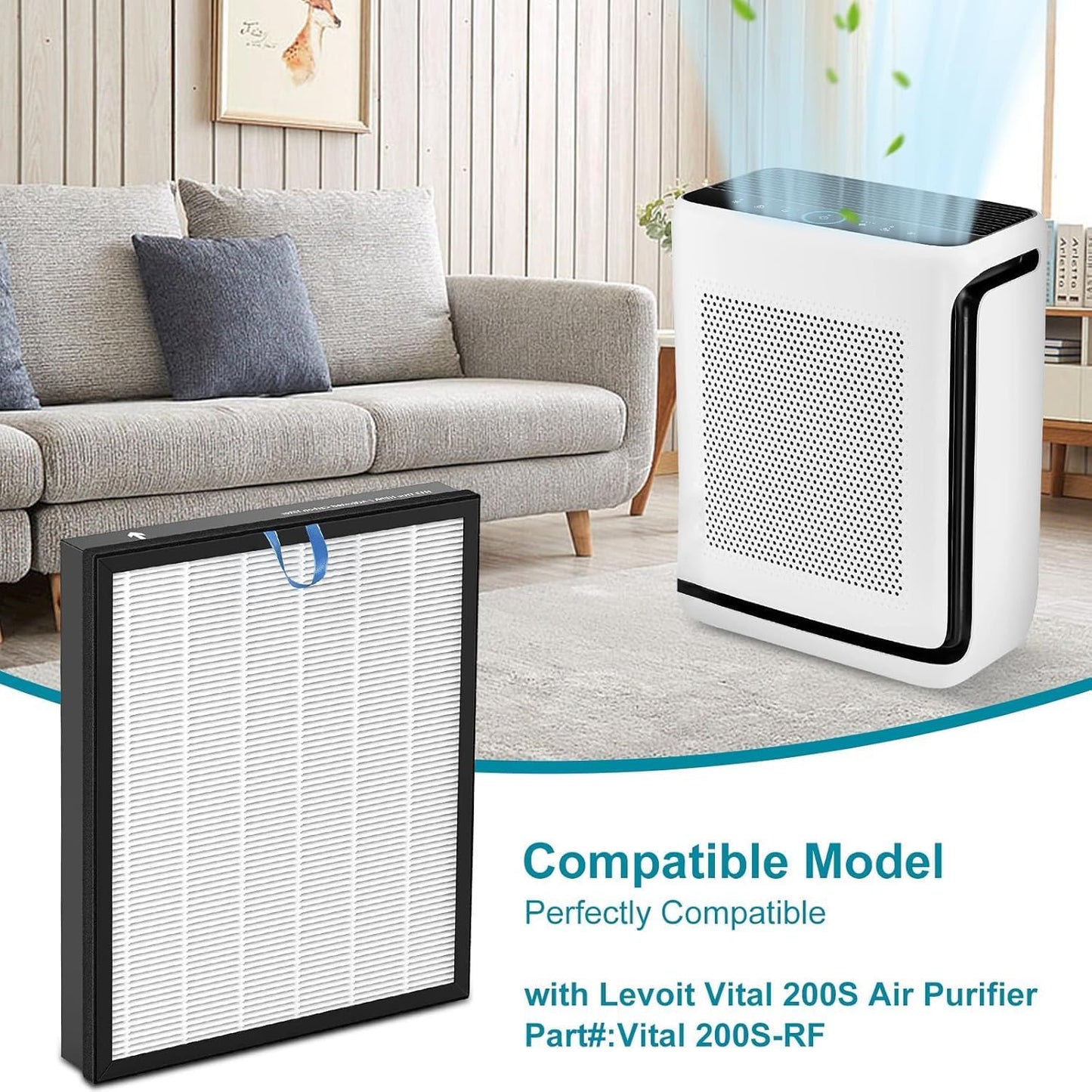 Filtro repuesto Vital 200S 3 en 1 para mascotas y humo