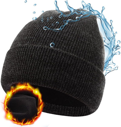 Gorro lana merino impermeable forro polar grandes cabezas