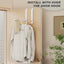 Estante secado plegable puerta portátil 2 pzas blanco