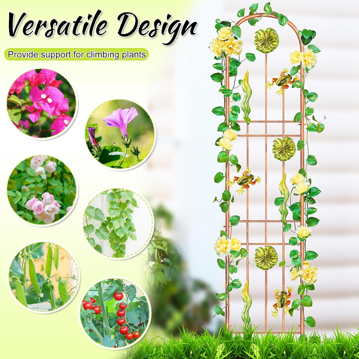 2 Enrejados Metal Soporte Plantas Trepadoras Jardín