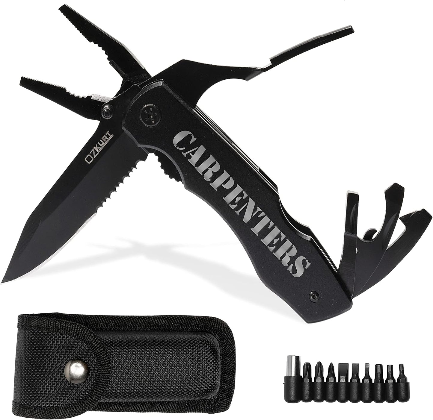 Cuchillo 9en1 con nombre grabado estuche cinturón regalo