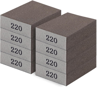8 Pzas Bloques Papel Lija 220 Granos Reutilizables