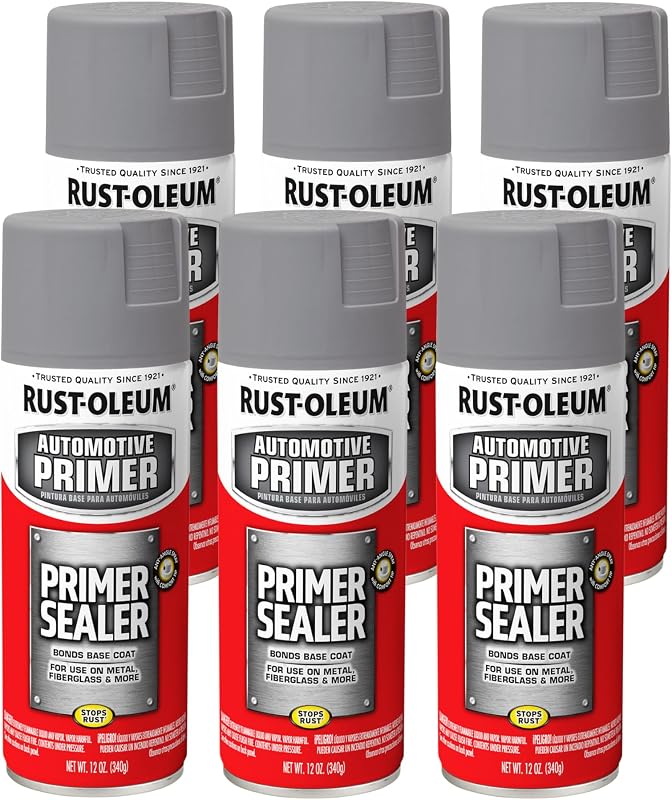Spray sellador imprimación automotriz 12oz gris 6 Pzas