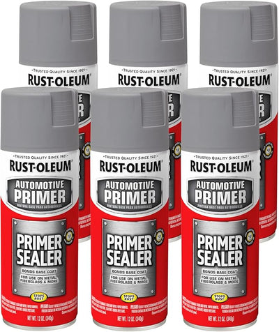Spray sellador imprimación automotriz 12oz gris 6 Pzas
