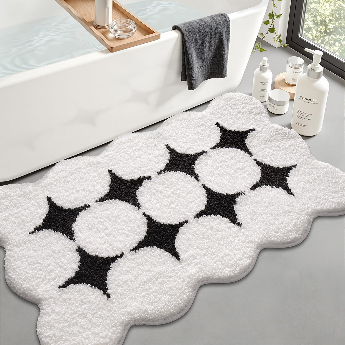 Alfombras baño antideslizantes 24x43pulg estrella