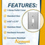 2 Pzas Placas Pared Acero Inox 4.5x2.75"