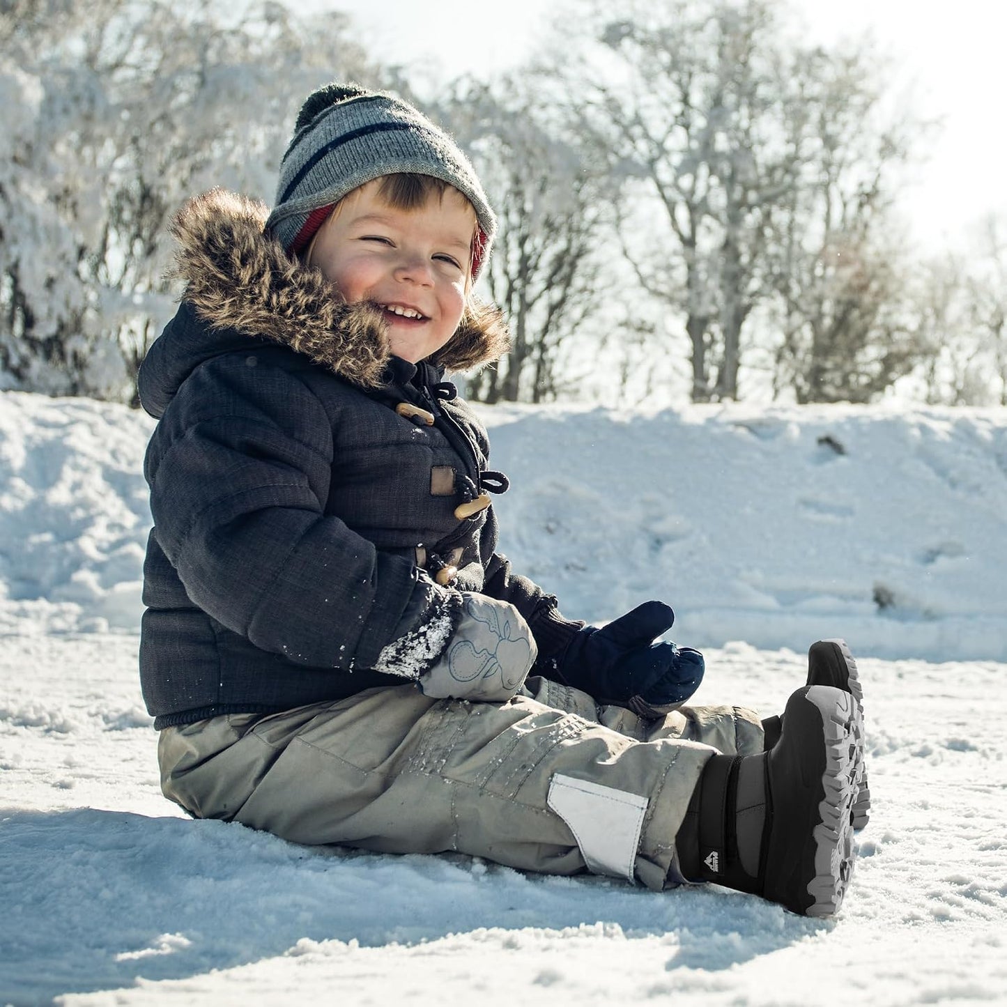 Botas nieve niños impermeables clásicas senderismo