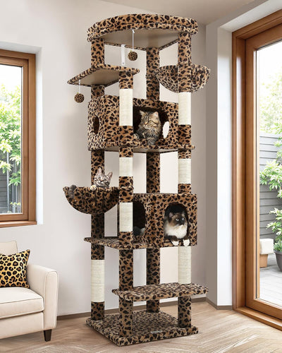 Árbol gatos 74pulg con 7 postes sisal 2 condominios
