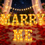Letras LED Marry Me para decoración boda