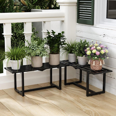 2 Soportes Metal Moderno Capacidad 330lb Negro