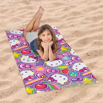 Toalla playa microfibra Hello Kitty 30x60" color cereza