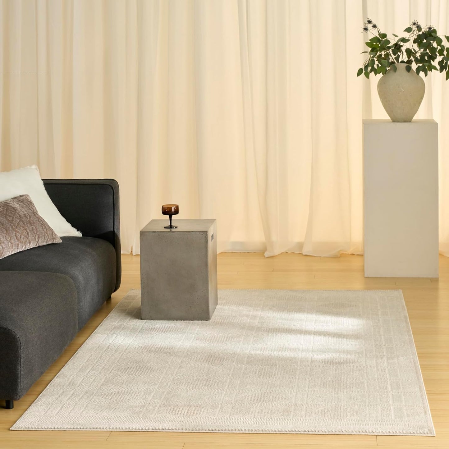 Alfombra nórdica 5x7ft fácil de limpiar dormitorio sala