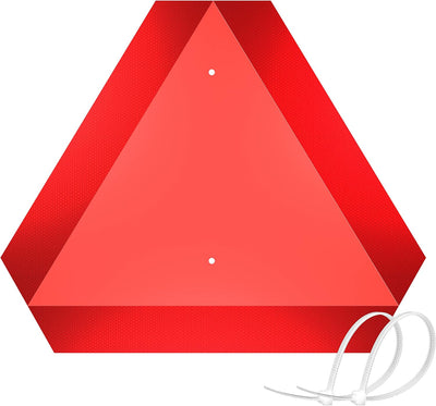 Letrero triangular SMV para carrito golf UTV tractor 14x16"