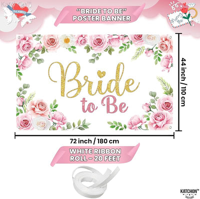 Cartel rosa novia extra grande 72x44pulg decoración despedida