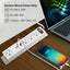 Enchufe múltiple USB C 20W 4 tomacorrientes 3 puertos USB