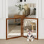 Puerta transparente para mascotas madera plástico elegante