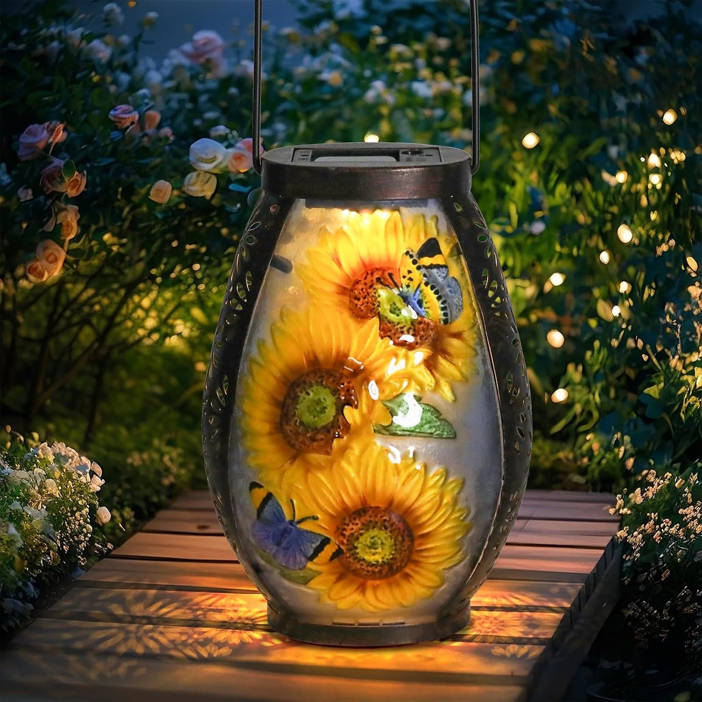 Farol solar impermeable para patio jardín decoración