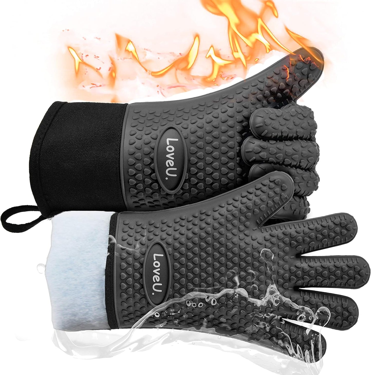 Guantes horno silicona doble capa antiderrap